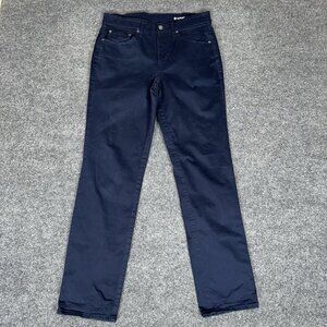 G/Fore Pants Mens 30x30 Navy Blue Solid Golf Chino Suede Casual‎ Mid Rise Adult